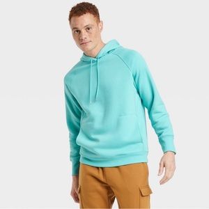 Mens All In Motion Teal Hoodie Size S